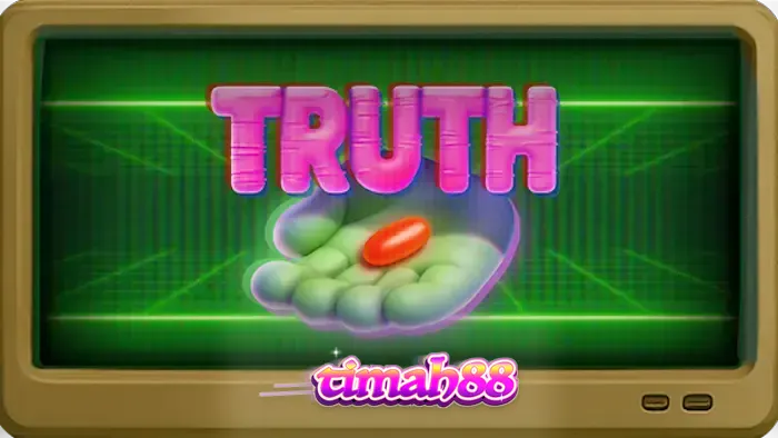 Tampilan layar mesin slot Truth dengan tema konspirasi yang penuh misteri.
